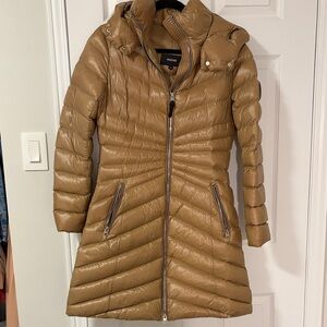Makage Women's Tan Puffer Jacket